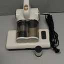 FEPPO Mattress Vacuum Cleaner, 16Kpa Bed Vacuum Cleaner with 253.7nm UV-C Light, 140F Heat, HEPA Filter & Ultrasonic, Versatile Handheld Vacuums for Bed, Sofa, Couch, Crib(Corded, 500W) (White)