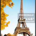 32x48 Poster Frames, 1 Pcs, Plexiglass, Black Aluminum Snap Frame