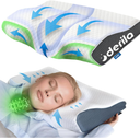 Derila Cervical Neck Pillow for Sleeping - Ergonomic Neck Support Pillow for Back, Stomach, Side Sleeper Contour Memory Foam Pillows for Shoulder Relief 12.2" x 16.9" x 3.14"
