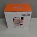 Mini Karaoke Machine, Portable Bluetooth Speaker with 2 Wireless Microphones for Kids & Adults, Karaoke Microphone with LED Lights, Gifts for Girls & Boys