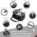 Cullaby Center Console Dog Car Seat for Small Dogs Chihuahua or Yorkie Anti-Anxiety Anti-Collapse Booster Armrest Pet Bed | Secure Portable Seat for Compact Cars (Black, Up to 11 lbs)
