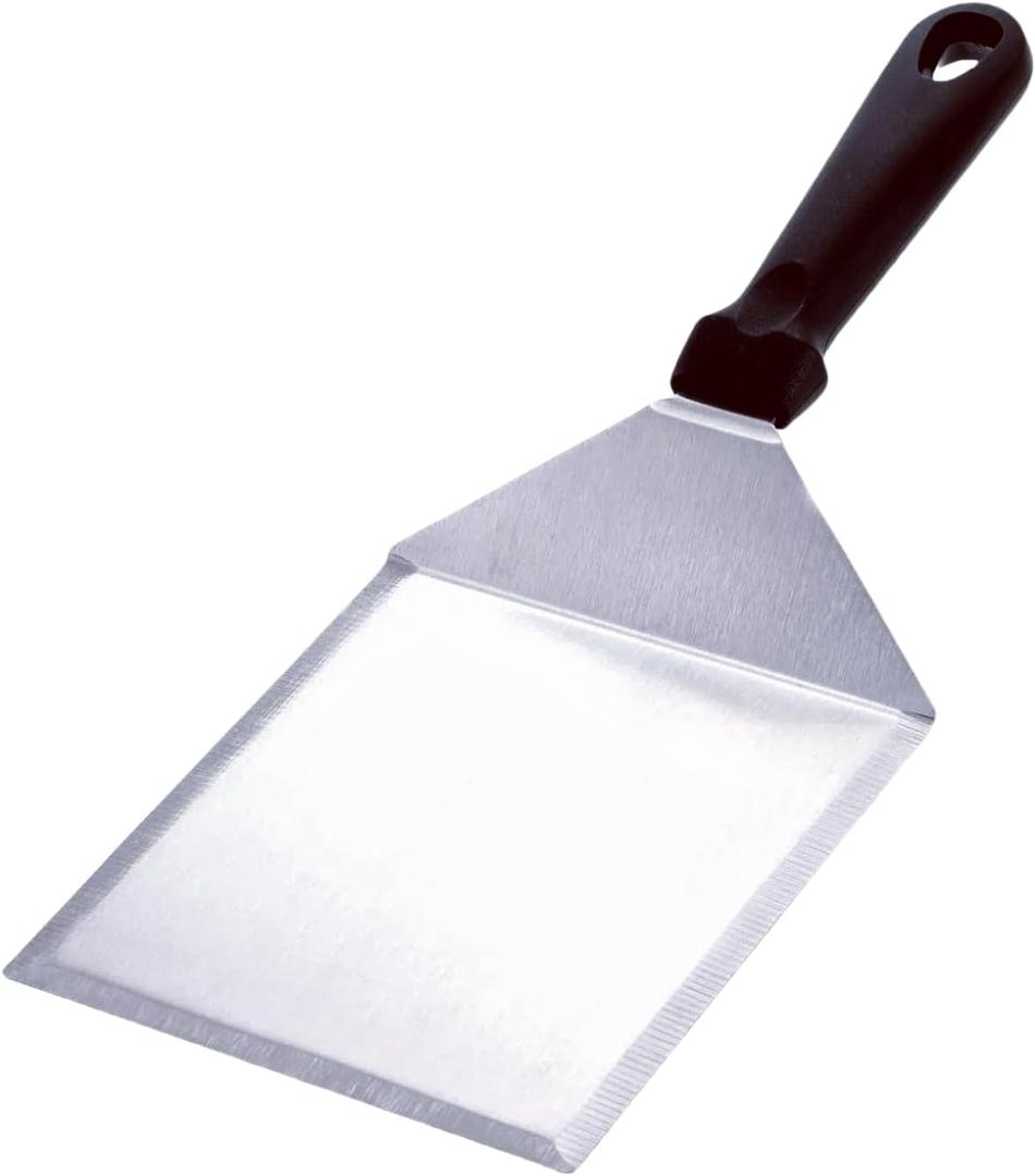 Extra Wide Spatula, Large Metal Spatula Heavy Duty Stainless Steel Spatulas Turner Flipper with Beveled Edges for Skillets, Grills, Pancake Flipper, Smash Burgers, 6 x 5-Inches Blade