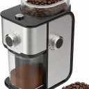 Ollygrin Flat Burr Coffee Grinder Electric, Adjustable Coffee Grinder for Home Use, Compact Coffee Beans Grinder with 14 Grind Settings, 2-12 Cups for Home & Office