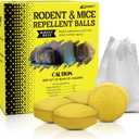 Rodent & Mice Repellent,Indoor/Outdoor/Car Engine Protection,Long-Lasting Peppermint Oil Formula,Safe for Pets & Kids,30-60 Days Effective Mouse Deterrent (18, Yellow)