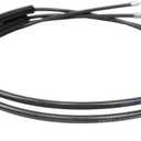 POWER JAMES 51.0" Smoky Black Stainless Steel Braided Idle Throttle Cable 45 Degree fits Harley Davidson