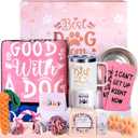 13Pcs Best Dog Mom Gifts for Women, Gift Baskets, Unique Dog Mom Birthday Gifts for Dogs Lovers, with Luxurious Flannel Blankets Gift for Owners for Birthdays, Christmas, and Mother's Day
