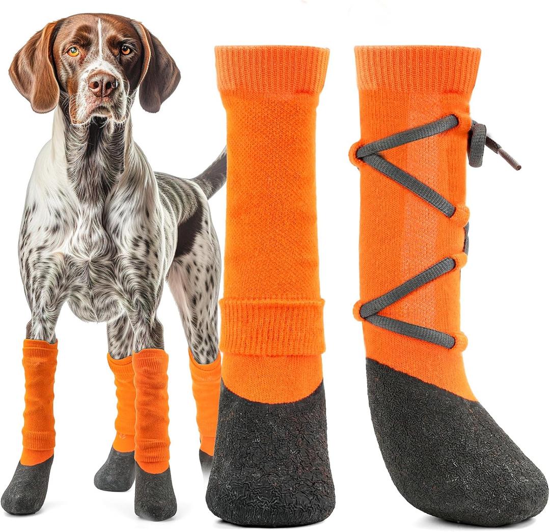 Dog Shoes Boots for Large Medium Dogs, Dog Booties & Paw Protectors for Winter Snowy Day with Adjustable Straps for Walking Running Hiking Outdoor Dog Booties Dog Shoes, XXL