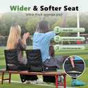 Stadium Seats for Bleachers with Back Support, Bleacher Chairs with Back and Cushion Bleacher Seats Portable Stadium Seats Thick Padded Folding Chair Comfort for Sports Events Black