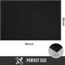 HIYARD Sturdy Front Door Mat, Absorbent Muddy Dirt Resist Welcome Door Mats Outdoor Indoor, Stain and Fade Resistant, Non-Slip Rubber Backing Low Profile Doormat for Entryway, 6036, Black