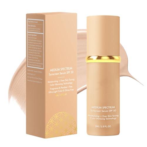 4-in-1 Color-Changing Foundation Liquid with SPF50 Sunscreen, Concealing & Moisturizing & Long-Lasting, Waterproof and Smudge-Proof, Lightweight Application, Suitable for All Skin Types