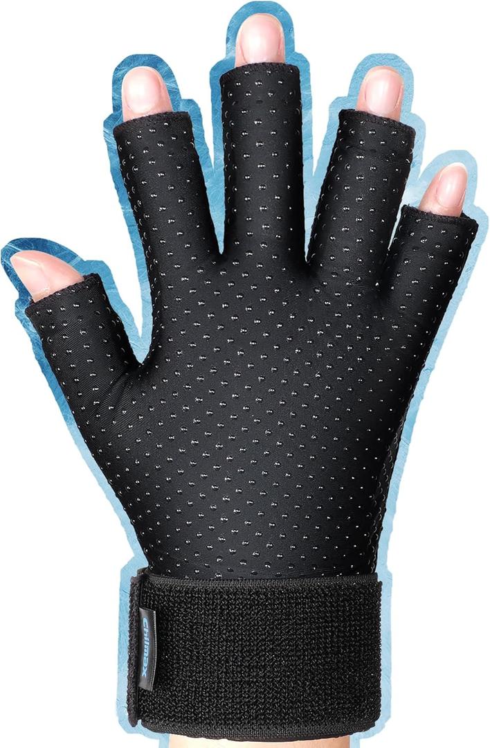 Finger Arthritis Compression Hand Ice Pack Glove for Pain Relief,Adjustable Wrist Gel Ice Pack Finger Sleeves,Hot & Cold Therapy for Carpal Tunnel,Swelling,Inflammation,Tendinitis(1pcs Large)