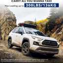 300Lbs Lockable Roof Rack Crossbars for 2019-2025 Rav4 Adventure/TRD Off-Road, Heavy Duty Aluminum Anti-Corrosion Cross Bar Fit Luggage Luggage Kayaks Bicycles Snowboard