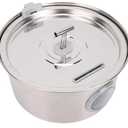 Luqeeg Stainless Steel Pets Water Fountain, 3.2l/108oz Quiet Drinking Fountains with Automatic Circulation System, Durable & Easy Cleaning, for Cats, Dogs, Multiple Pets Indoor