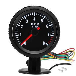 Universal 2" Tachometer 8000 RPM Meter with Gauge Holder for 12V Gasoline Car Engine 1-8 Cylinders