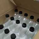 Tebery 15 Pack Glass Flask Liquor Bottle with Black Caps, 12OZ Drink Bottles for Beer Milk Beverage Perfume Oil Sauce Whiskey Soda Liquid