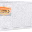 Bulletin Board, 35 x 17 1/2 inches Felt Board - Decorative Pin Board, Cork Board Alternative for Wall, Foldable Picture Board Self-Adhesive Vision Board Prayer Board with 20 Pushpins - Marble White