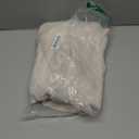 LAMIT 48 Inch Length Short Linen Curtains 2 Panels, Cream Ivory Light Filtering Panels Bronze Grommet Semi Sheer Drapes for Kitchen/Small Windows/Cafe, 34 x 48 Inch (Natural)