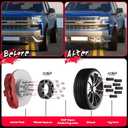 KSP 2 inch 8x180 Wheel Spacers for 2011-2026 Chevy Silverado 2500HD 3500HD GMC Sierra 2500HD 3500HD, 50.8mm 8x180 to 8x180 Forged Lug Centric Wheel Adapters 130mm Center Bore with M14x1.5 Studs
