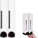 Shampoo and Conditioner Dispenser Bathroom Shower Soap Dispenser Wall Mounted Soap Dispenser No Drilling Required Extra Large Capacity Suitable for Hotel/Bathroom/Toilet White (Set of Two)