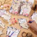 Saypacck 24 Pcs Cowgirl Party Favors Wooden Paint Craft Kits, 3.15 x 3.94 inches