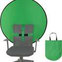 Cosmos 1 Pc Green Screen Backdrop 43 in / 110 cm Diameter Foldable Portable Photography Background Green Screen Chroma Key Backdrop for Photography Photo Video Studio, Live Streaming, Video Meeting