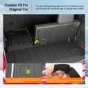 powoq Floor Mats Compatible with 2020-2026 Toyota Highlander Cargo Mat Trunk Liner Cargo Liner Replacement for 2020-2026 Toyota Highlander Accessories (Trunk Mat with Backrest Mats+Floor mats)