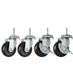 Caster Wheels,Casters,Wire Shelving Wheels Replacement Wire Shelf Casters,Storage Metal Shelf Casters for Shelf to Replace Metal Shelving Leveling Feet -Fit Wire Shelf with 0.75"(19.1mm)Diameter Tube