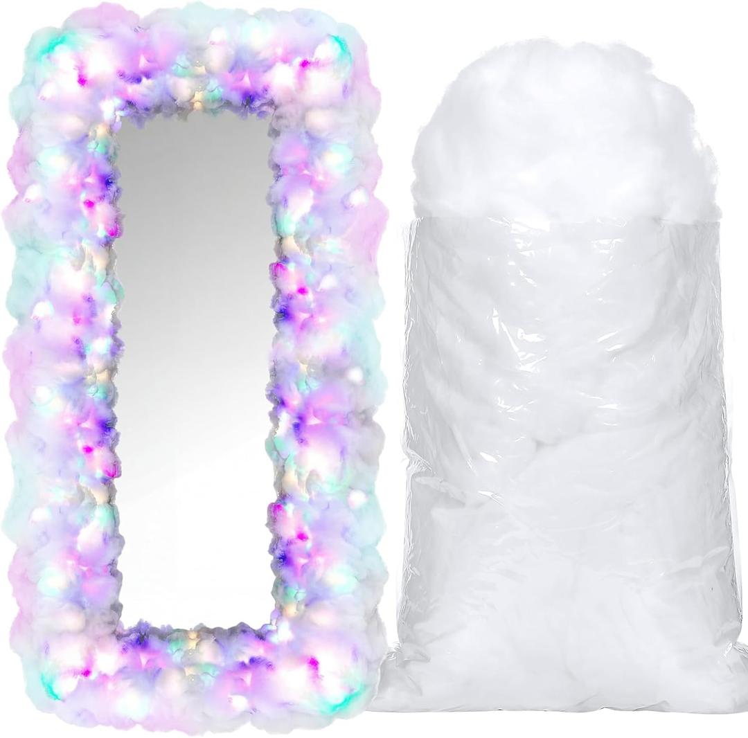 28.16 Ounce Fake Cotton Snow Winter Decoration Fluffy Artificial Cotton White Faux Snow for Crafts Mantle Village Xmas Winter Scene Indoor Home Decoration