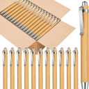 lyforx Bamboo Pens Bulk Wooden Bamboo Pens Engraving Wooden Ballpoint Pen Customizable Gift Pen Bulk 50pcs