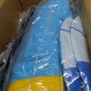 Inflatable Blue and Yellow Zray Tahiti Kayak Set with Paddles, 156-Inch