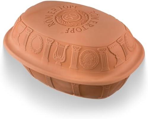 Romertopf Clay Roaster | 50 Years Anniversary Edition | Non-Stick Dutch Oven | Healthy Pot Cooking | Clay Baker | Versatile Cooking Vessel - 5.2 Quarts (5 Liters) for up to 8 people