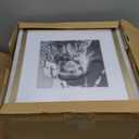 ArtbyHannah Square Picture Frame, Gold Gallery Wall Frame Set Display Pictures 8x8 inch with Mat or 12x12 inch Without Mat, Wall Hanging Photo Frame for Living Room or Staircase Decoration (9 Pack)