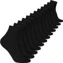 Bencailor Women Toe Socks Cotton Breathable Compression Crew Five Toe Sock for Women Men Athletic Running (5-9, Black)