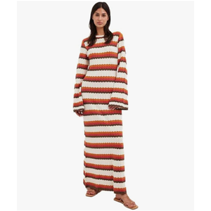 Knited Colorful Women's Dress 2XL