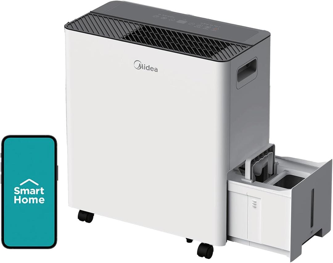 Midea 4,500 Sq. Ft. Dehumidifier with Pump Included 50 Pint - Ideal for Basements, Large & Medium Sized Rooms, and Bathrooms 