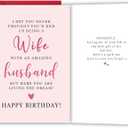 Funny Wife Birthday Card from Amazing Husband, Humorous and Sarcastic Greeting for Wife Living the Dream, Happy Birthday Card Gift for Her, Women Bday Gift Ideas