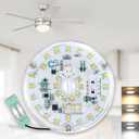 4 Inch Ceiling Fan LED Light Replacement, 18W 2200LM 3000K 4000K 5000K LED Ceiling Fan Light Kit, Ceiling Fan Light Kit Replacement, 120V, CRI90, Dimmable