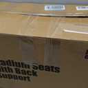 Stadium Seats for Bleachers with Back Support, Bleacher Chairs with Backs and Cushion Wide, Portable Folding Seats with Magnetic Bottom Strips, Includes Shoulder Strap - Black (1, Black) 