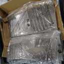 DUMOS Dining Table Set, Dining Table for 4 with Bench,Kitchen Table, Space-Saving Ideal 4-Person Set for Dining Room Kitchen Apartment Corner Grey 3 Pack