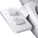 SAMODRA Bidet Attachment, Non-Electric Cold Water Bidet Toilet Seat Attachment with Pressure Controls, Retractable Self-Cleaning Dual Nozzles for Frontal & Rear Wash - White
