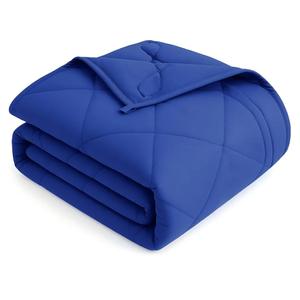 OMYSTYLE Weighted Blanket for Adults (15lbs, 60''x80'') - Queen Size Heavy Throw Blanket, Breathable and Cooling Microfiber Material with Premium Glass Bead for All Season Use, Machine Washable, Blue