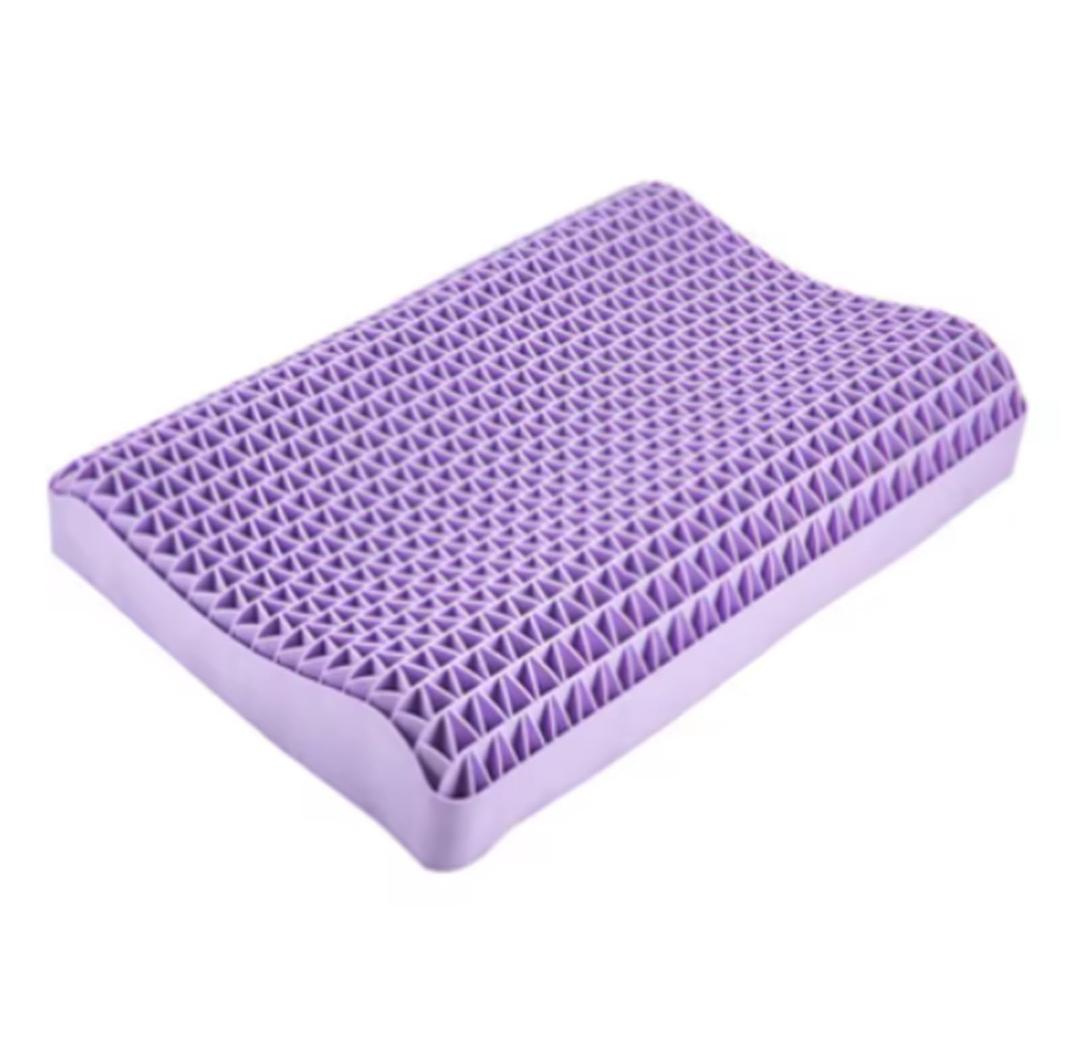 TPE Without Pressing Pillow Gel Relieved Skin -Friendly Grid Core Pillow Core Pillow Silicone Bonding Cervical Spine Pillow Deep Sleep Pillow(A)