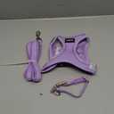 GAMUDA Small Pet Harness Collar and Leash Set, Step in No Chock No Pull Linen Fabric Soft Mesh Dog Vest Harnesses Reflective for Dogs Puppy Cats Kitten Rabbit (Purple, S)