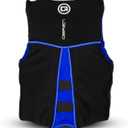 O'Brien Flex V-Back Life Jacket – Coast Guard Approved Adult Life Vest with Flex Fit Design, Lightweight Foam & Front Zip Closure for Watersports, Boating, and Jet Skiing, Small