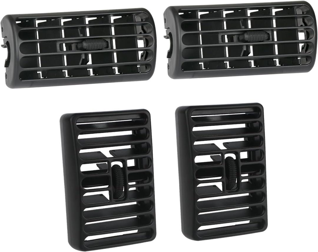 OmoZone 4Pcs Dashboard Air Duct Vent AC Heater Louver Outlet Grille Compatible with 1997-2006 Jeep Wrangler TJ 1997-2001 Cherokee Replaces 5FS10DX9 5DP55TAZ 5FS10LAZAB