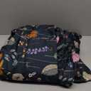 Floral Duvet Cover King Size Black Comforter Cover with Colorful Botanical Yellow Butterfly Printed 3 Pieces Soft Microfiber Bedding Set with Zipper Ties Home Deco