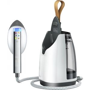 Sundu 1500W Steamer for Clothes, 2-in-1 Vertical & Flat Iron Clothes Steamer, 6 Professional Steam Modes, 800mL Tank, 30s Fast Heat-Up, Auto Shut-Off (10min), Portable Handle, Standing Design, White