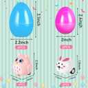 LovesTown 12 Pack Prefilled Easter Eggs with Cars Toys, for Egg Hunt Game, Kids Easter Basket Stuffers & Party Favors for Boys Girls Toddlers Princess Plastic Eggs Stuffed Animals Toys Inside