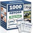 1000 Count Lens Wipes for Eyeglasses Pre-Moistened, Individually Wrapped Eyeglass Cleaning Wipes Scratch-Free, Streak-Free Glasses Cleaner Wipes for Sunglasses & Camera Lens Bulk Pack