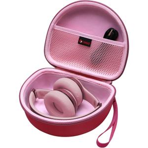 XANAD Hard case for Beats Solo 4 / Beats Studio Pro/Beats Studio 3 / Beats Solo 3 / Beats Solo 2 and for TOZO HT2 On-Ear Bluetooth HeadphonesOuter Pink+Inner Pink